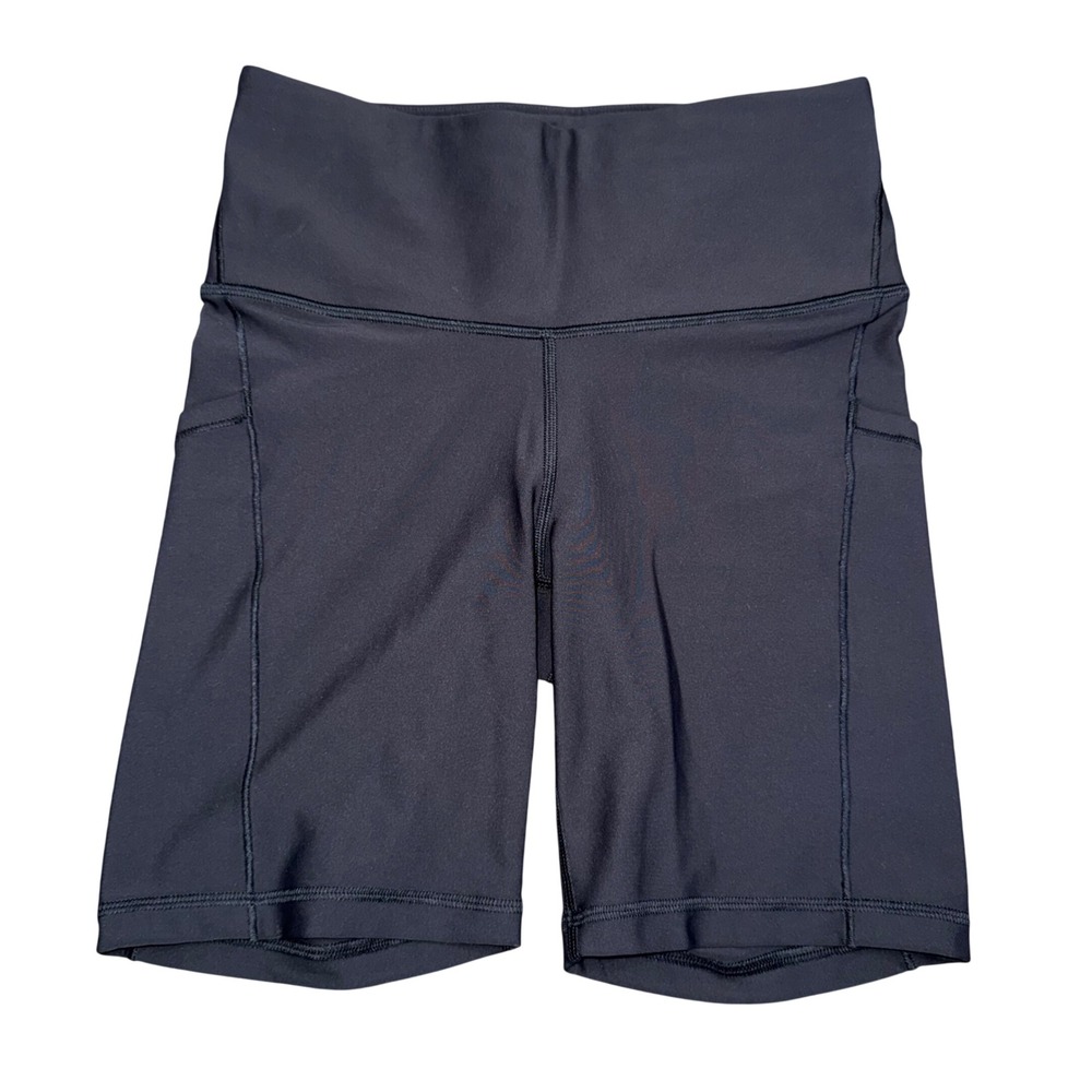Athleta Interval Stash 7" Short Women Small Black Excellent Compression Pockets
